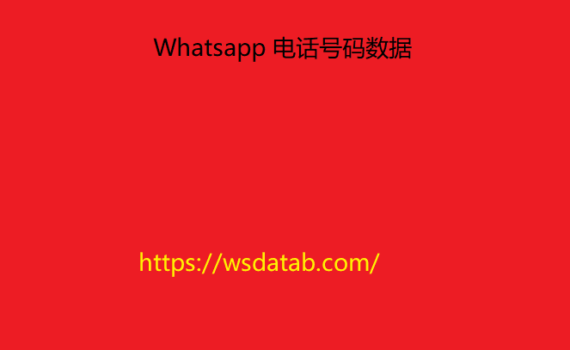 Whatsapp 电话号码数据